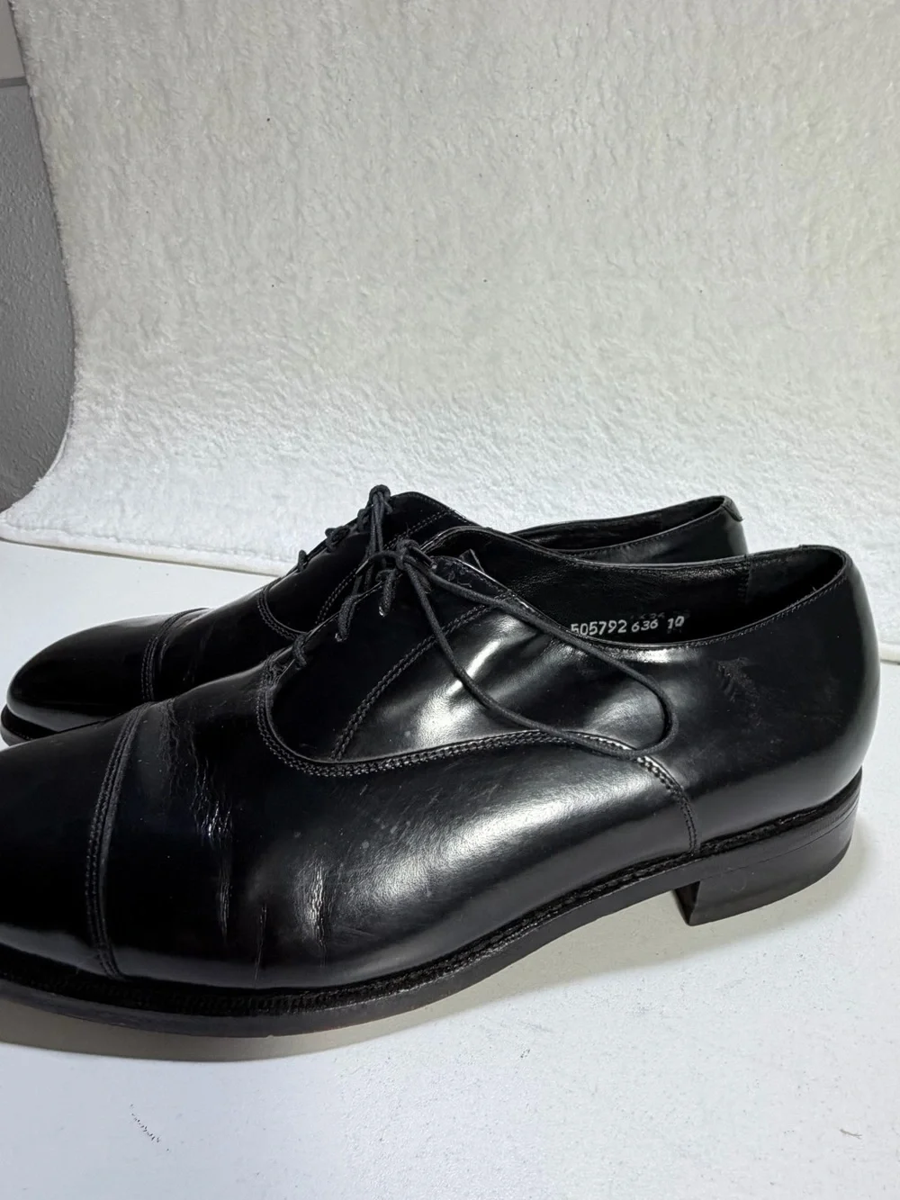 Florsheim Cap Toe Oxford Black Leather Dress Shoes Men’s Size 10